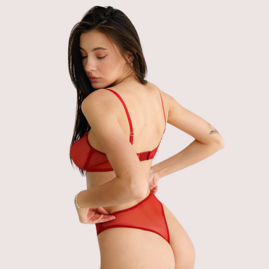 Scarlet Temptation See-Through Lingerie Set